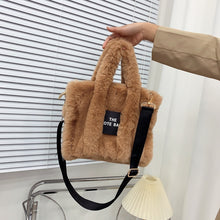 Load image into Gallery viewer, Designer Faux Fur Tote Bag
