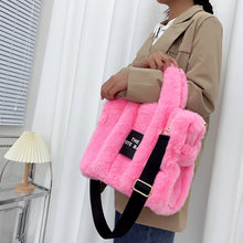 Load image into Gallery viewer, Designer Faux Fur Tote Bag
