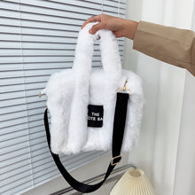 Load image into Gallery viewer, Designer Faux Fur Tote Bag
