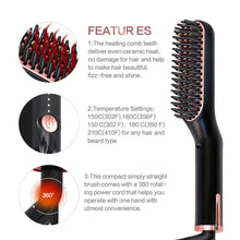 Load image into Gallery viewer, Mens Hot Heating Comb Beard Brush
